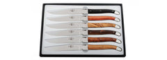 Semi Precious Wood Traditional Table Knives, Set of 6