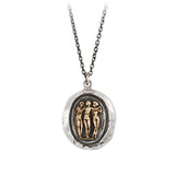 Pyrrha | Three Graces 14k Gold on Silver Talisman Necklace