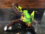 Two Frogs On A Branch