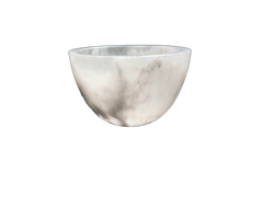 Soft Grey Marble Resin Boulder Bowl