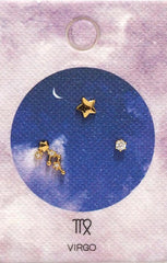 Gold Plate CZ Virgo Zodiac Earrings